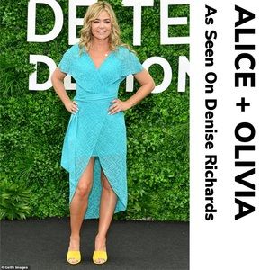 Alice + Olivia Darva Wrap Midi Dress (NWT)